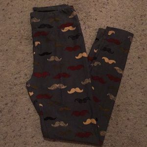 LuLu Roe OS Mustache Leggings